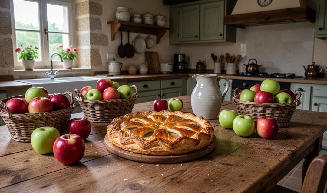 Dégustez une authentique patisserie normande aux pommes recouverte de pate fondante